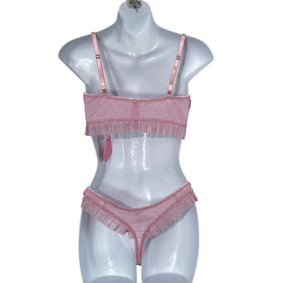 Dolls Kill Sugar Thrillz Star Class Lingerie Set - Pink Size XL NEW - Picture 4 of 5